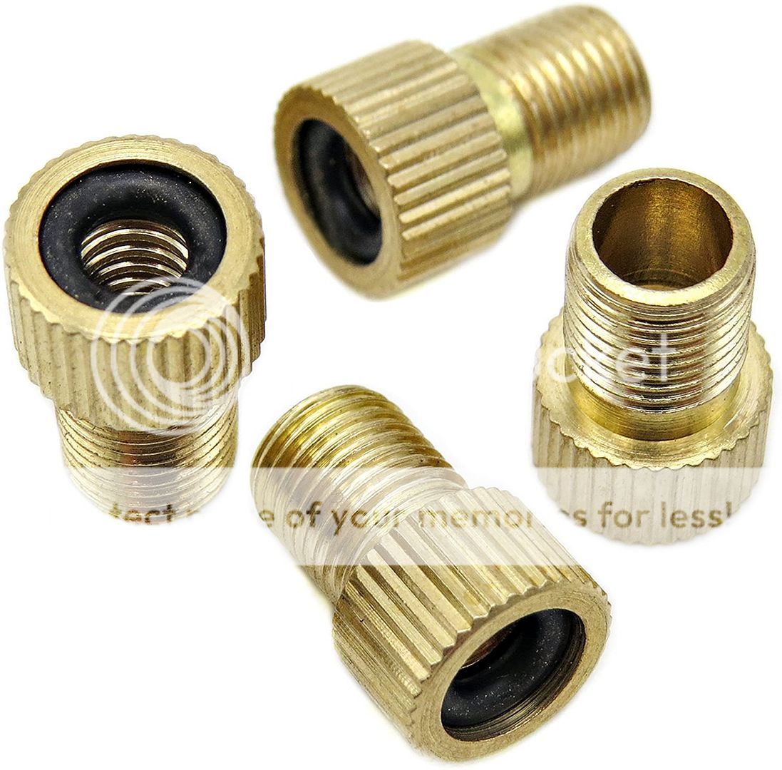 2x Bicycle Pump Adapters Converter Presta to Schrader Bike Valve Brass Connector eBay